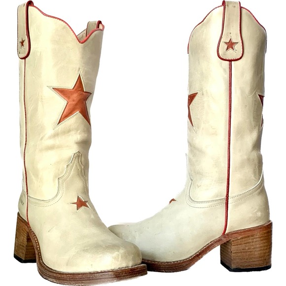 Sendra Shoes - SENDRA Star Vintage Y2K Platform Chunky Heel Sole Campus Cowgirl Western Boots 9